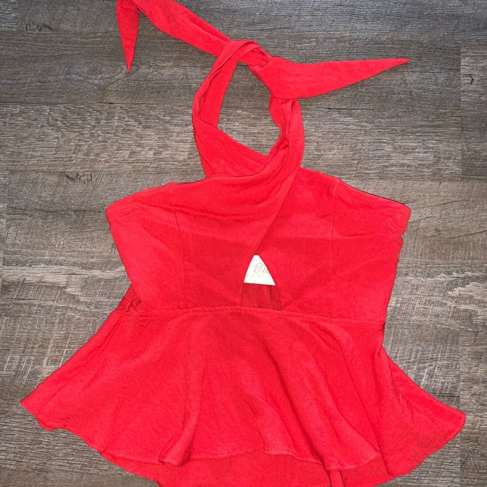 Cross neck halter top